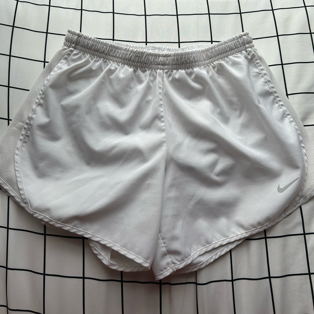 White Nike dry fit shorts